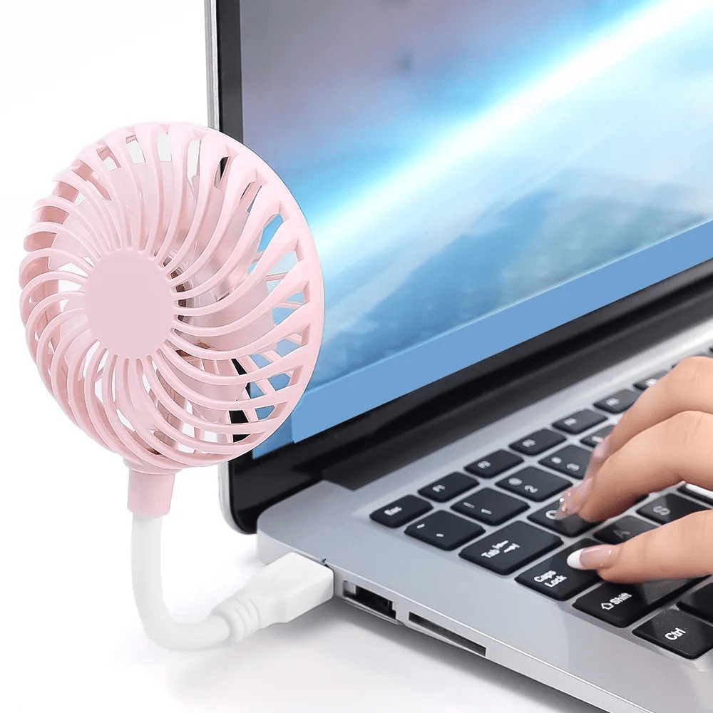 Mini Ventilateur Portable - BreezeMate™ - Rose - Univers Multimedia