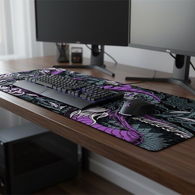 Sous main bureau avec clavier souris et ecran