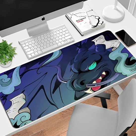 Sous main bureau motif dragon multicouleur