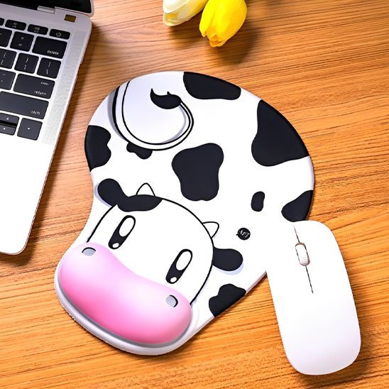 Tapis de souris avec souris a cote
