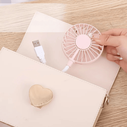 Mini Ventilateur Portable - BreezeMate™ - Rose - Univers Multimedia