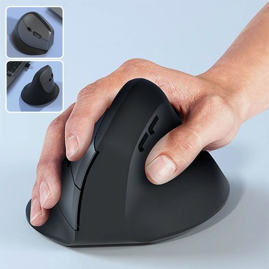 souris ergonomique comfortpro presente et tenue en main pour illustration