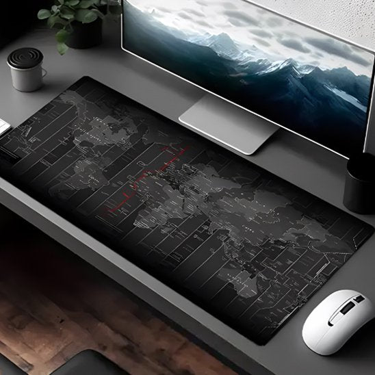 Sous main bureau avec ecran et souris