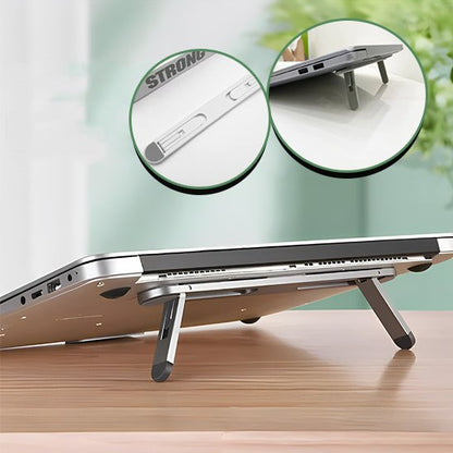 Support ordinateur portable ergopratic avec illustration de l'utilisation