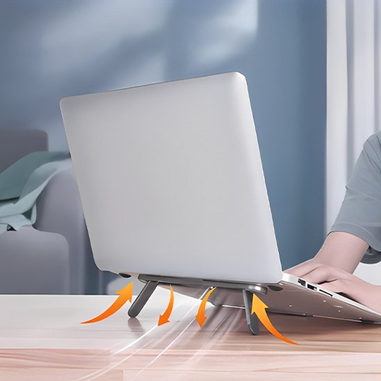 Support ordinateur portable ergopratic avec illustration ventilation 1