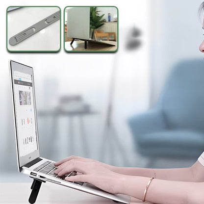 Support ordinateur portable ergopratic utilise par une femme