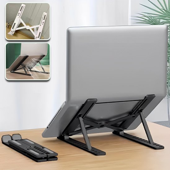 support ordinateur portable ergopro presente en pli