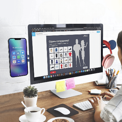 support telephone snapside saphir sur ecran PC