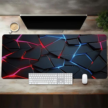tapis de souris gamer avec ordinateur sur bureau clavier et souris