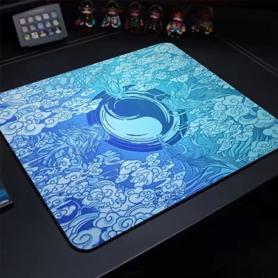 tapis de souris gamer couleur bleue ciel pour souris