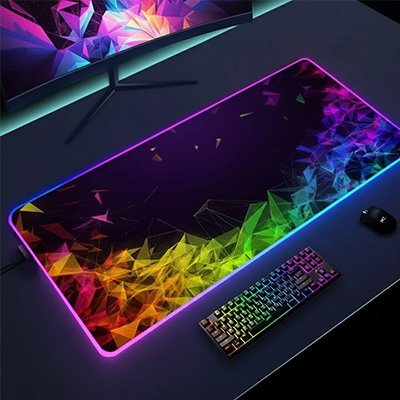 tapis de souris gamer rgb avec clavier et souris